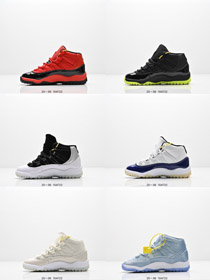 Jordan Air Jordan 11 patent leather mid-top kids' basketball shoe-4150  