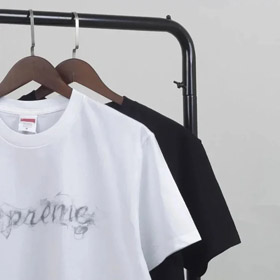 Supreme Cartoon Letter Printed Cotton T-shirt-2796  